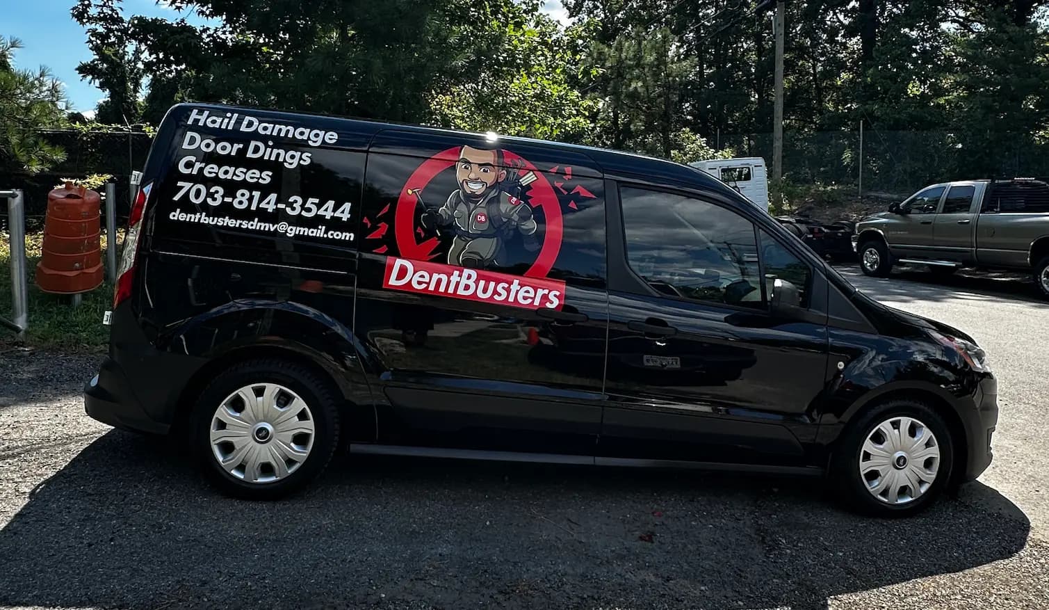 Dent fixed on a car